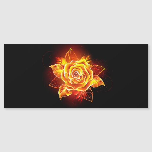 Rose des blühenden Feuers Magnetkarte (Vorderseite)