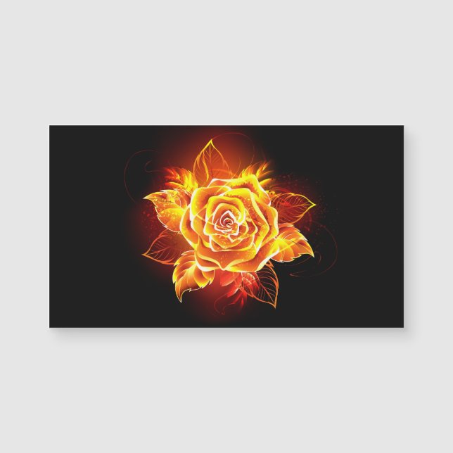 Rose des blühenden Feuers Magnetkarte (Vorderseite)
