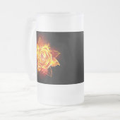 Rose des blühenden Feuers Mattglas Bierglas (Vorderseite Links)
