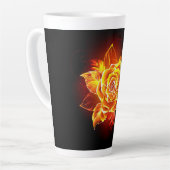 Rose des blühenden Feuers Milchtasse (Linke Ecke)