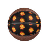 Rose des blühenden Feuers Mini Basketball (Vorderseite)