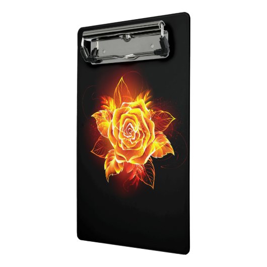 Rose des blühenden Feuers Mini Klemmbrett