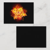 Rose des blühenden Feuers Mitteilungskarte (Vorne/Hinten)