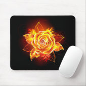 Rose des blühenden Feuers Mousepad (Mit Mouse)
