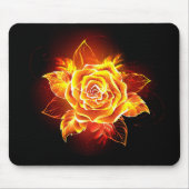 Rose des blühenden Feuers Mousepad (Vorne)