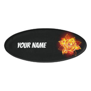 Rose des blühenden Feuers Namenschild