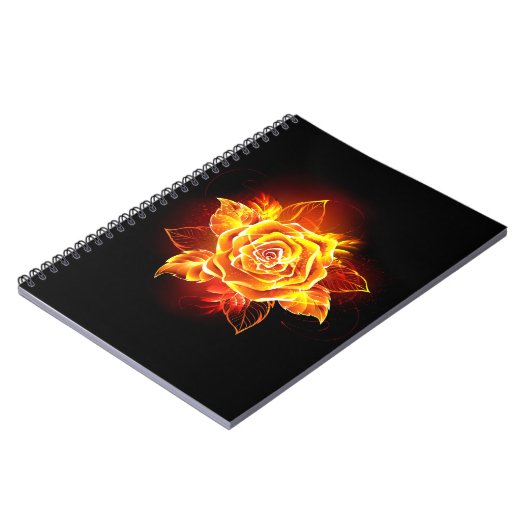 Rose des blühenden Feuers Notizblock (Linke Seite)