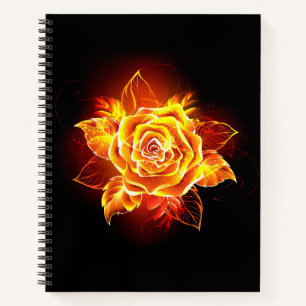 Rose des blühenden Feuers Notizblock