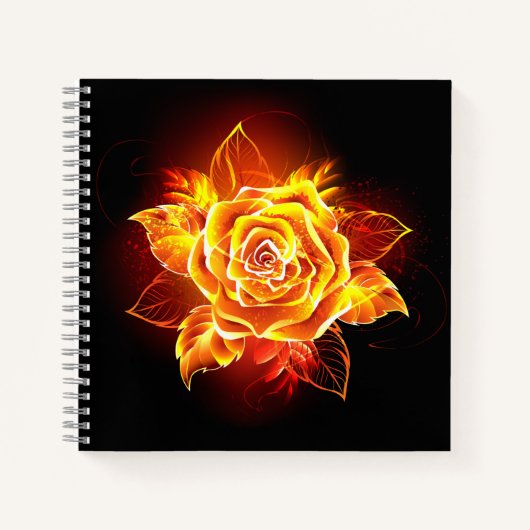 Rose des blühenden Feuers Notizblock (Vorderseite)