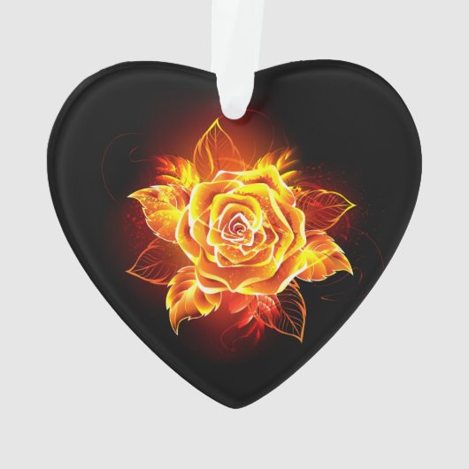 Rose des blühenden Feuers Ornament (Rückseite)