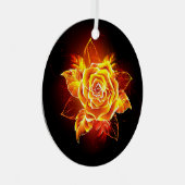 Rose des blühenden Feuers Ornament Aus Metall (Vorderseite Rechts)