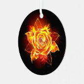 Rose des blühenden Feuers Ornament Aus Metall (Vorderseite links)