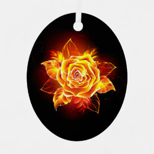 Rose des blühenden Feuers Ornament Aus Metall