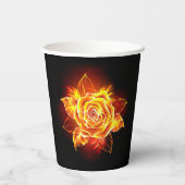 Rose des blühenden Feuers Pappbecher (Rückseite)