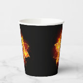 Rose des blühenden Feuers Pappbecher (Links)
