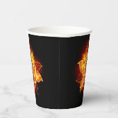 Rose des blühenden Feuers Pappbecher (Rechts)