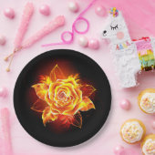 Rose des blühenden Feuers Pappteller (Party)