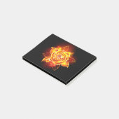 Rose des blühenden Feuers Post-it Klebezettel (angewinkelt)