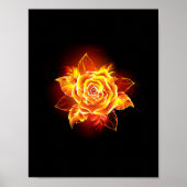 Rose des blühenden Feuers Poster (Vorne)