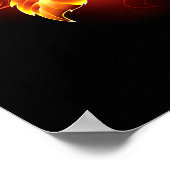 Rose des blühenden Feuers Poster (Ecke)