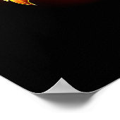 Rose des blühenden Feuers Poster (Ecke)