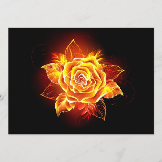 Rose des blühenden Feuers Programm (Vorderseite)