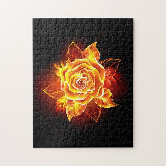 Rose des blühenden Feuers Puzzle (Vertikal)