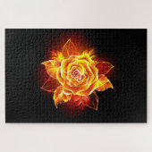 Rose des blühenden Feuers Puzzle (Horizontal)