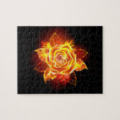 Rose des blühenden Feuers Puzzle (Horizontal)