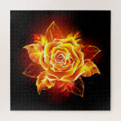 Rose des blühenden Feuers Puzzle (Horizontal)