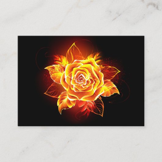 Rose des blühenden Feuers Rabattkarte (Vorderseite)