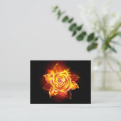 Rose des blühenden Feuers Rabattkarte (Stehend Vorderseite)