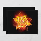 Rose des blühenden Feuers RSVP Karte (Vorne/Hinten)