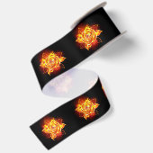 Rose des blühenden Feuers Satinband (Rückseite)