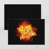 Rose des blühenden Feuers Save The Date (Vorne/Hinten)