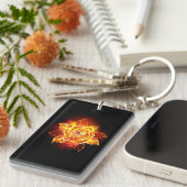 Rose des blühenden Feuers Schlüsselanhänger (Vorderseite rechts)