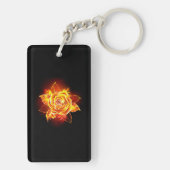 Rose des blühenden Feuers Schlüsselanhänger (Rückseite)