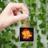 Rose des blühenden Feuers Schlüsselanhänger (Hand)