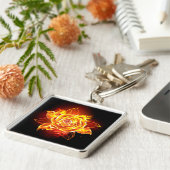 Rose des blühenden Feuers Schlüsselanhänger (Seite)