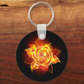 Rose des blühenden Feuers Schlüsselanhänger (Rückseite)