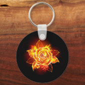 Rose des blühenden Feuers Schlüsselanhänger (Vorderseite)