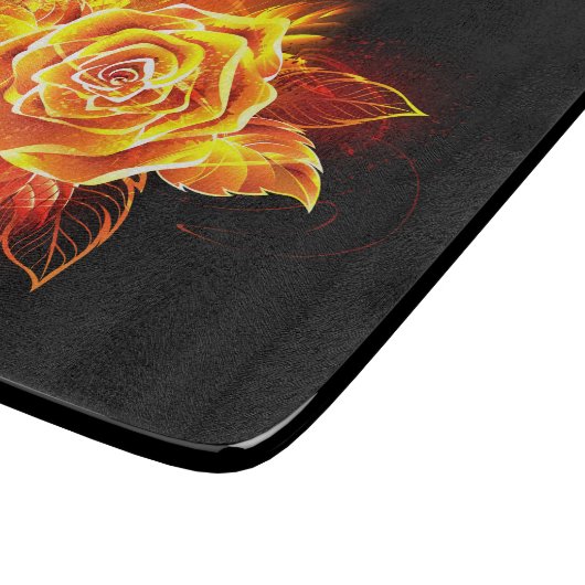 Rose des blühenden Feuers Schneidebrett (Ecke)