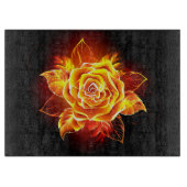 Rose des blühenden Feuers Schneidebrett (Vorderseite)