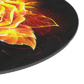 Rose des blühenden Feuers Schneidebrett (Ecke)