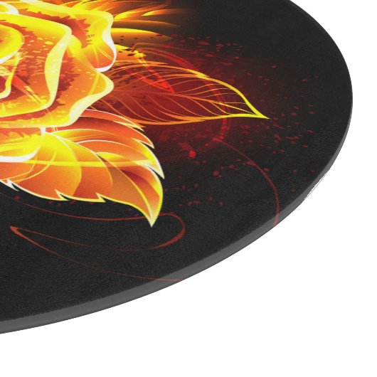 Rose des blühenden Feuers Schneidebrett (Ecke)