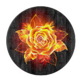 Rose des blühenden Feuers Schneidebrett (Vorderseite)