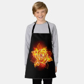 Rose des blühenden Feuers Schürze (Getragen)