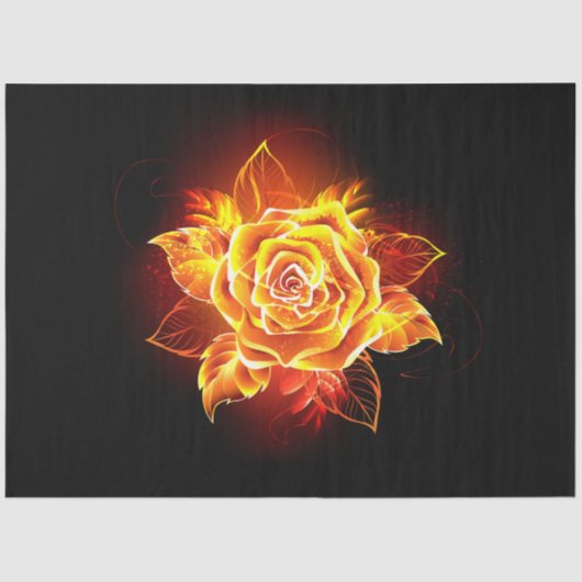 Rose des blühenden Feuers Seidenpapier (Vorderseite)