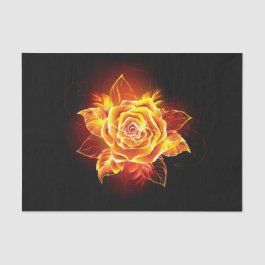 Rose des blühenden Feuers Seidenpapier (Vorderseite)