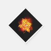 Rose des blühenden Feuers Serviette (Ecke)